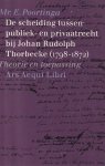 Poortinga, E. - De scheiding tussen publiek- en privaatrecht bij Johan Rudolph Thor becke (1798-1872); theorie en toepassing. Diss.