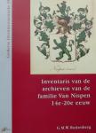 G.M.W. Ruitenberg - Inventaris van de archieven van de familie Van Nispen 14e - 20e eeuw