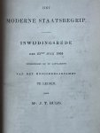Buijs, J.T. - Oration 1864 | Het moderne staatsbegrip. Inwijdingsrede hoogleraarsambt Leiden door J.T. Buijs.