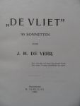 Veer, J.H. de - De Vliet -- 50 Sonnetten in spreektaal - met korte opdracht van de auteur