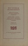 Bezoen, H.L. (ed.). - Het Dumbar Handschrift. Idioticon van het Overijsels in het eind der achttiende eeuw samengesteld door Gerhard Dumbar (...)