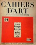 Zervos, Christian and Georges Braque - Cahiers d'Art 1 - 2, 8e annee, 1933: Exposition Georges Braque au Musee des Beaux-Arts de Bale (Revue d'art paraissant dix fois par an Directeur "christian Zervos peinture, sculpture, architecture, art ancien, ethnographie, cinema)