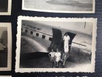  - 6 foto’s van vliegtuigen [Continental Airlines & Royal Dutch Navy], genomen in Nederlands-Indie