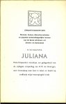 Schaafsma, Henk .. die de tekst verzorgde en hem samenstelde - Juliana. een biografie in foto's van de koningin der Nederlanden . . bij haar 50ste verjaardag