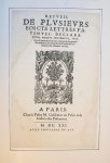 [Mathieu Guillemot (15..-1610)] - [Antique title page, 1621] RECUEIL DE PLUISIEURS EDICTS LETTRES PATENTES DECLARATIONS ARRETS SENTENCES, published 1621, 1 p.