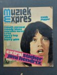 Vele - Muziek express juli 72 o.a Moody Blues , T Rex , Slade  Mick jagger cover