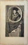 Pieter van der Gunst (1658/ 59-c. 1731), after Adriaen van der Werff (1659-1722), after Hans Holbein (1497/8-1543) - Antique print, engraving | Portrait of Thomas More, published ca. 1700, 1 p.