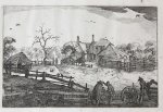Claes Jansz Visscher (1586/87-1652) - [Antique print, etching/ets] View of the 'Paters herberg' /Gezicht op de Paters Herbergh bij Haarlem. Date of publishing 1728.