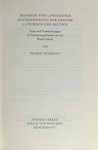 Hohmann, Thomas (Hg.). - Heinrichs von Langenstein 'Unterscheidung der Geister', Lateinisch und Deutsch. Texte und Untersuchungen zu Übersetzungsliteratur aus der Wiener Schule