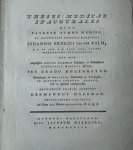 Haakman, Hermannus, uit Amsterdam - [Dissertation medical 1798] Theses medicae inaugurales Hermannus Haakman, Leiden J. Meerburg 1798, (8)+7pp.