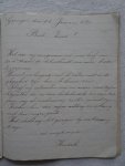 N.n.. - Schriftje met handgeschreven schrijfoefeningen, d.d. 1870.