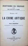 Henri Maspero - Histoire du Monde, Tome IV, La Chine Antique Henri Maspero - Histoire du Monde, Tome IV, La Chine Antique