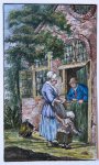 unknown master, inspired to or after Ostade, Adriaen van (1618-1685) - Peasants conversing (Tekening van pratende boeren).