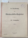 Rheinschiffs-Register-Verband (Hrsg.): - 10. Nachtrag zum Rheinschiffs-Register : 20. Ausgabe :