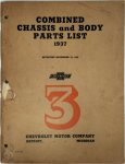  - 1937 Chevrolet Combined Chassis and Body Parts List