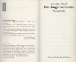 Fitzek, Sebastian Redaktion Regine Weisbrod - Der Augensammler
