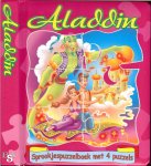 Niet  geschikt onder drie Jaar - Sprookjespuzzelboek met 4 puzzels van Aladdin