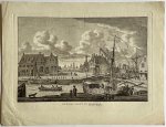 J. Bulthuis, K.F. Bendorp - Antieke prent De Haven Poort te Franeker (met de hand veranderd naar Harlingen).