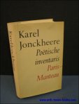 JONCKHEERE, Karel; - POETISCHE INVENTARIS,