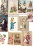 Communieprentjes - Collectie van 21 communieprentjes uit de jaren vijftig en zestig, o.a. Hummel