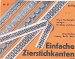 Various - Beyers Handarbeitsvorlagen für Schule und Haus. Nr. 57: Einfache Zierstichkanten
