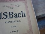 Bach; J. S. (1685-1750) - Klavierwerke; Band 1 - Krititsche Ausgabe mit Fingersatz und Vortragsbezeichnungen versehen von Dr. Hans Bischoff (Berlin, Mai 1880) voor Piano - Originele unieke uitgave!
