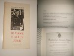 Elsschot, Willem - Ik dank u allen zeer. Toespraken.