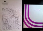 Walkate, Hans (lay-out) - Tim Threlfall *with SIGNED letter*