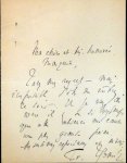 Thomé, Francis: - Eigenh. Brief mit Unterschrift, ohne Datum