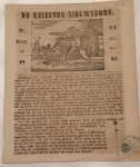 [Pamphlet/Newspaper]  - Pamphlet/Newspaper: De reizende Nieuwsbode, no 94 Maandag 24 nov 1856, Amsterdam wed Kok, geb. Van Kolm, 4 pp.