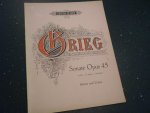 Grieg; Edvard (1843-1907) - Sonate Opus 45; c moll - fur Klavier und Violine