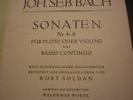 Bach; J. S. (1685 – 1750) - Sonaten; Nr. 4-6 fur Flote (Violine) und Cembalo; BWV 1033-1035