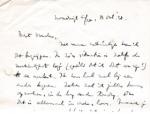 Ds. Klein Kroon - Handgeschreven briefje (enkelzijdig) van ds. Klein Kroon aan J. Uitman in Utrecht (redactiesecretaris 'De Gemeenschap')
