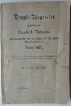 Chijs, J. A. van der - Dagh-Register gehonden int Casteel Batavia vant passerende daer ter plaetse als over geheel Nederlandts-India Anno 1672