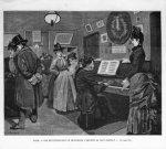 Klavier: - [Holzstich] Paris- Une répétition chez un professeur d`artistes de café-concert