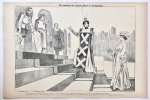 Braakensiek, Johan (1858-1940) - [Original lithograph/lithografie by Johan Braakensiek] De opening der nieuwe Beurs te Amsterdam, 24 Mei 1903, 1 pp.
