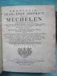  - Provincie, stad ende district van Mechelen.