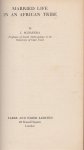 Schapera,I. - Married life in african Tribe