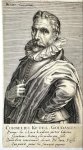 Frisius, Simon Wijnants (1580-1629) - [Antique engraving, published 1610] Portrait print of artist Cornelius Ketel, Goudanus, 1 p.