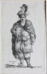 Plonski, Michael (1778-1812) - [Antique print, etching/ets] Standing man in Oriental fashion clothes/Staande man in Orientaalse kleding, published 1802.