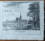Zeeman, Abraham - Loosduynen. Kopergravure van A. Zeeman uit 1727. Op de voorgrond een jager op ganzen, vee en een bootje.