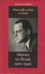 HANSSEN< LÉON - Menno ter Braak 1902 -1940. Deel één 1902 - 1930. Want alle verlies is winst