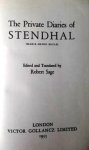 STENDHAL (Marie-Henri Beyle), SAGE Robert - The Private Diaries of Stendhal (Marie-Henri Beyle)