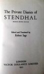 STENDHAL (Marie-Henri Beyle), SAGE Robert - The Private Diaries of Stendhal (Marie-Henri Beyle)