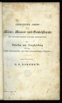 LITTROW, J.J. (nach Thionville) - Gedrängter Abriss der Münz-, Maass- und Gewichtkunde der neueren Zeiten und des Alterthumes. In Tabellen zur Vergleichung mit dem neuen französischen und dem österreichischen Systeme. (aus Hausbuch des geographischen Wissens).