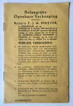 [VEILINGBOEKJE ONROEREND GOED] - [Veilingboekje betreffende onroerend goed Zijpe] Belangrijke Openbare Verkooping van een Boerenhofstee te Zijpersluis en een boerenhofstede te Schagen en Zijpe, Notaris F. J. M. Pinxter te Schoorldam, 1936, 16 pp.