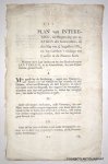 AMSTERDAM. - Plan van intekening, ter begraaving van de lyken der gekwetsten, in den slag van 5 Augustus 1781, uit het Gasthuis 's middags ten 2 uuren in de Nieuwe Kerk. Waarop men kan intekenen by den boekverkooper Jan Verlem, in de Graavestraat, die een ...