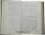 Hesz, (Hess), J. J. - Geschied-Verhaalen des Ouden en Nieuwen Testaments, inzonderheid geschikt voor de Jeugd. In 't Hoogduitsch beschreeven, door een gezelschap in Zurich, onder het bestuur van Joh. Jac. Hesz. In 't Nederduitsch vertaald door Joh. Will. Van Haar. ...