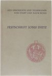 Jozef Dietz Edith Ennen Dietrich Höroldt - Aus Geschichte und Volkskunde von Stadt und Raum Bonn