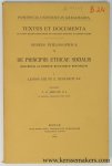 Jarlot, P. G. - De Principiis Ethicae Sociales. Documenta Ultimorum Romanorum Pontificum. I. Leonis XIII, PII X, Benedicti XV.